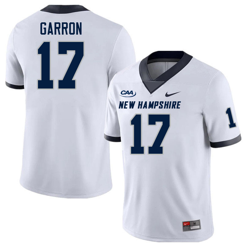 New Hampshire Wildcats #17 Zach Garron College Football Jerseys,Uniforms-White